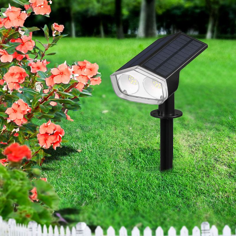 Black Low Voltage Solar Powered Integrated LED Spot Light Kit - Outdoor ...