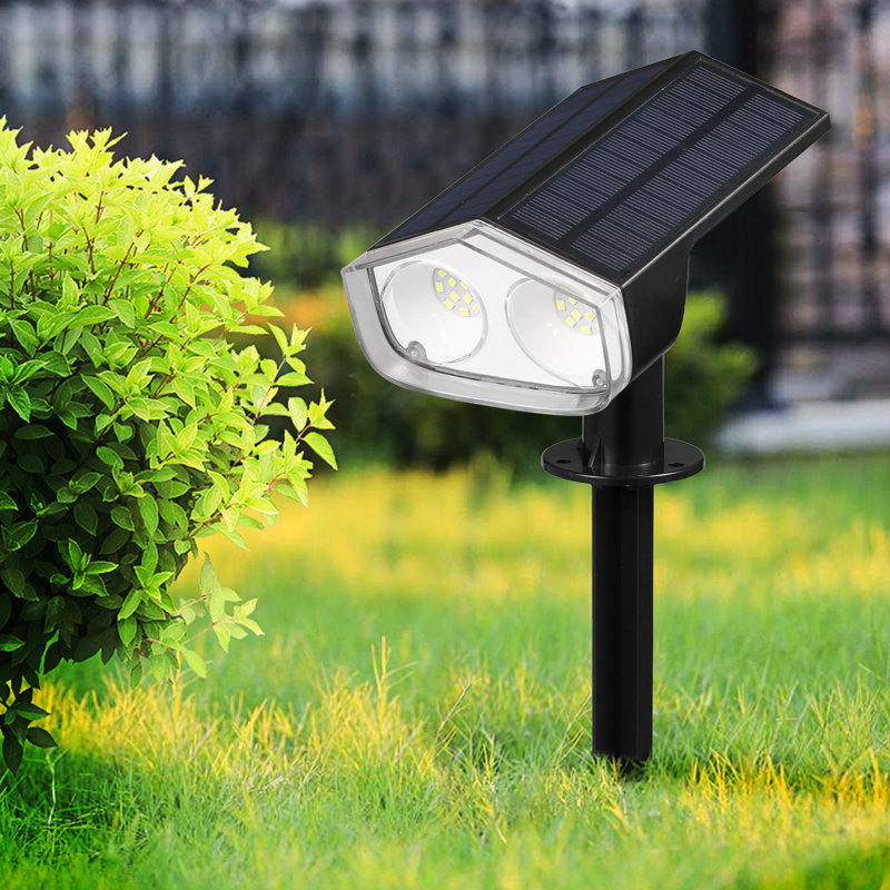 Black Low Voltage Solar Powered Integrated LED Spot Light Kit - Outdoor ...