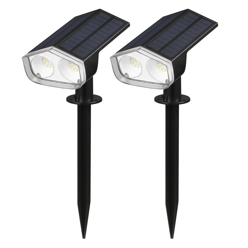 Black Low Voltage Solar Powered Integrated LED Spot Light Kit - Outdoor ...